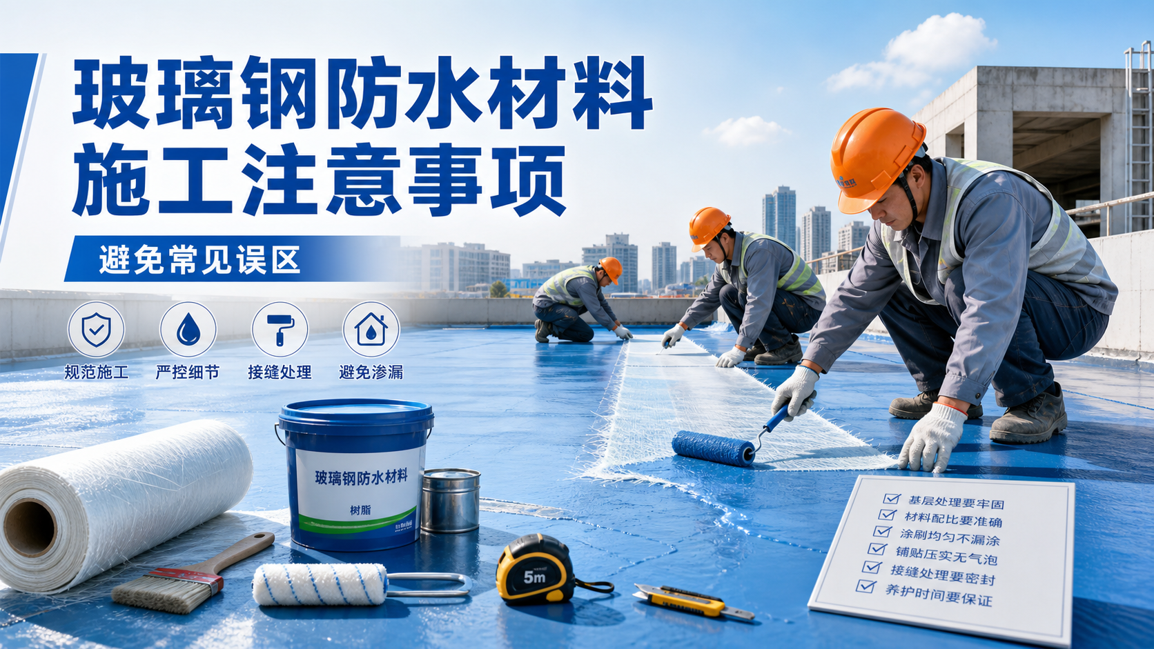 玻璃钢防水材料施工注意事项，避免常见误区 丽水 版